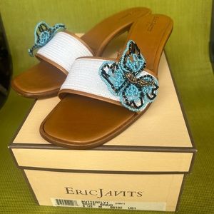 Eric Javits Butterfly White Braid Like New Size 8.5